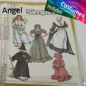 Simplicity 7650 sewing pattern Misses Large 18-20 Angel Pilgrim Prairie Witch